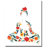 Painting by Numbers Yoga Meditation Watercolor Flowers